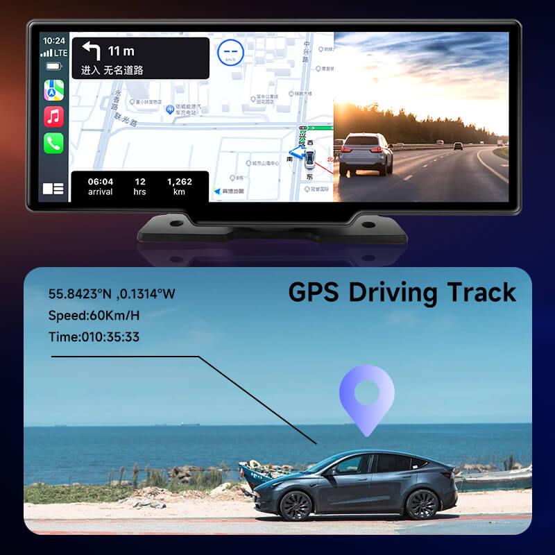 Ottoscreen Portable 10" Apple CarPlay & Android Auto Car Display Screen