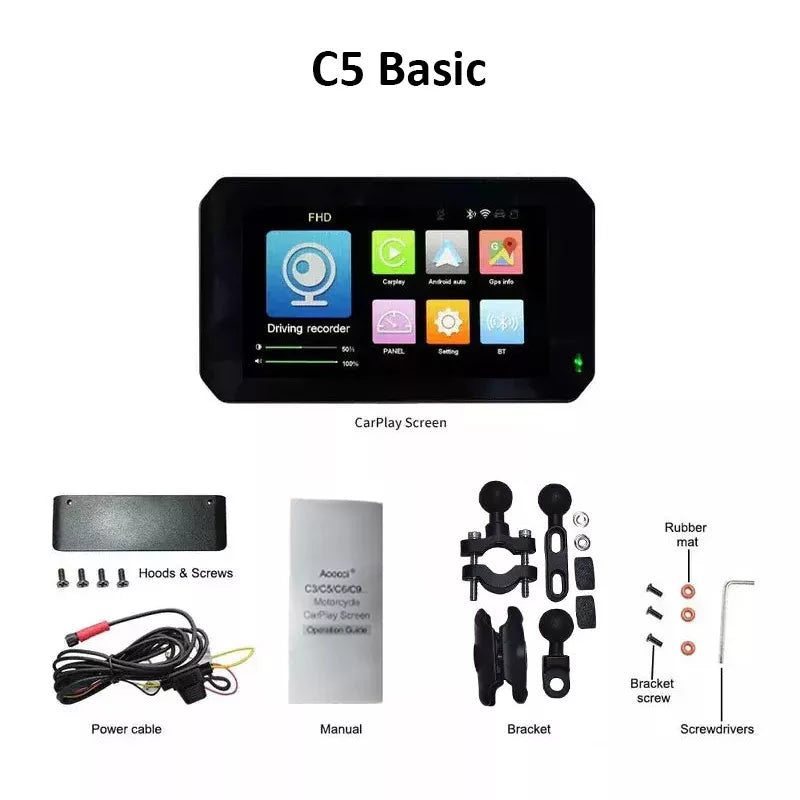 OTTOCAST Portable Motorcycle Wireless CarPlay/Android Auto Screen